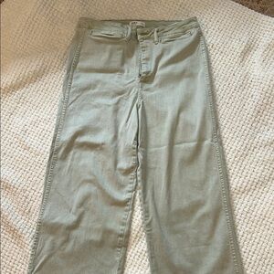 Oat New York Women's Flare Jeans in Light Green
